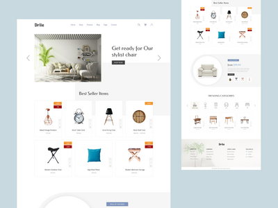 家具网店登陆页面设计(Furniture online shop Landing Page Design)