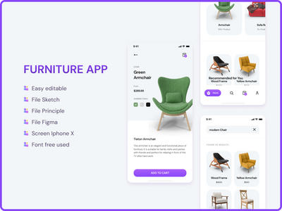 家具 IOS 应用程序概念(furniture IOS app concept)