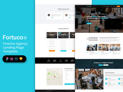 金融机构登陆页面模板(Finance Agency Landing Page Template)