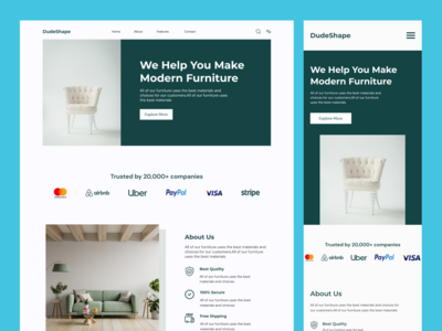 家具公司网站和响应(Furniture Company Website & Responsive)