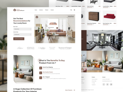 家具登陆页面网站设计ui ux(Furniture landing page website design ui ux)