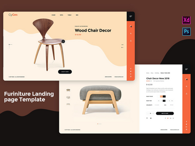 家具登陆页面模板(Furniture Landing page Template)