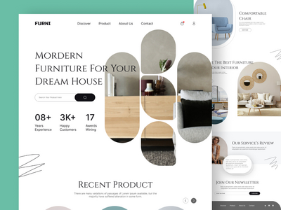 电子商务-家具网站登陆页面！(Ecommerce- Furniture Web Landing page !)