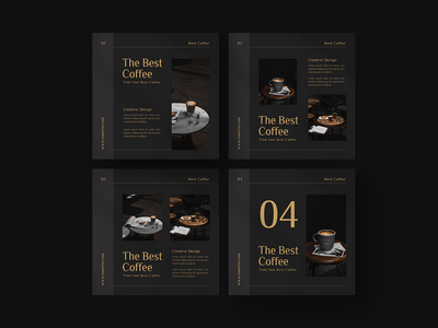 咖啡店 Instagram 帖子模板(Coffee shop instagram post template)