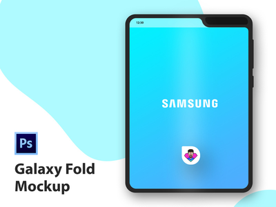 三星 Galaxy Fold 样机 |自由的(Samsung Galaxy Fold Mockup | Free)