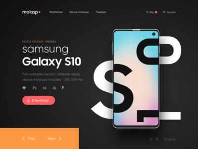 赠品三星 S10 样机(Freebies Samsung S10 Mockups)