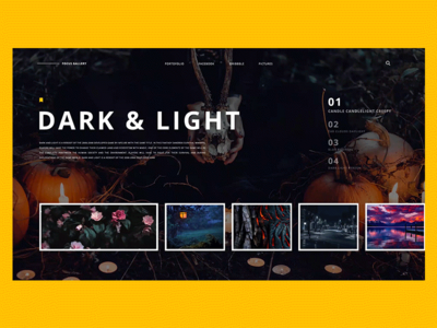 画廊登陆页面概念(Gallery landing page concept)