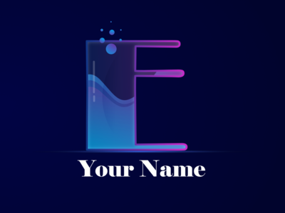 高斯效应 (E) 标志设计(Galss Effect (E) Logo Design)