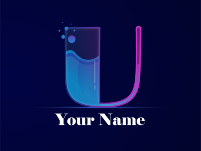 高斯效应 (U) 标志设计(Galss Effect (U) Logo Design)