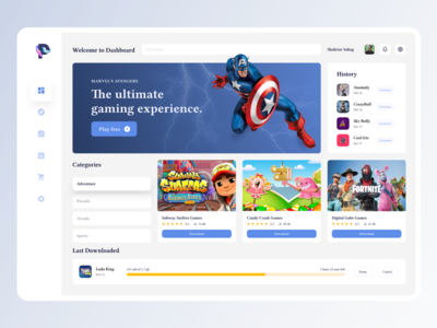 游戏仪表板用户界面(Game Dashboard User Interface)