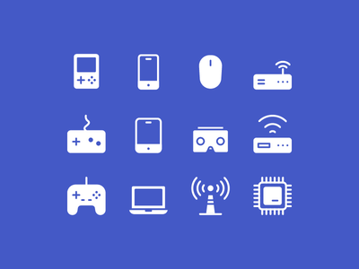 设备小工具图标集(Device gadget icon set)