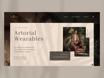 UI 设计：Sabyasachi - 印度奢侈品牌。(UI Design: Sabyasachi - An indian luxury brand.)