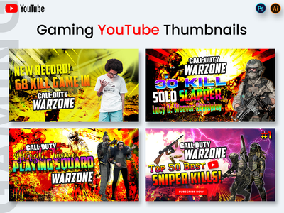 游戏 YouTube 缩略图(Gaming YouTube Thumbnails)