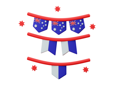 花环 3D 渲染插图(Garlands 3D Render Illustration)