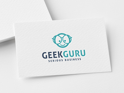 极客大师标志模板(Geek Guru Logo Template)