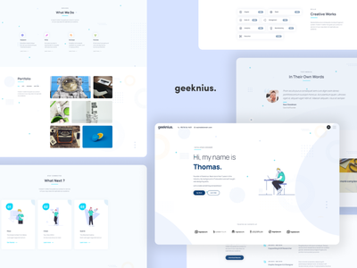 Geeknius - 现代和创意简历/简历 UI 套件(Geeknius - Modern & Creative CV/Resume UI Kit)