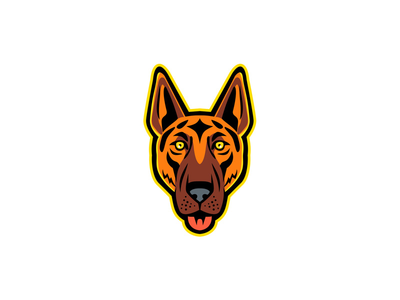 德国牧羊犬头前吉祥物(German Shepherd Dog Head Front Mascot)