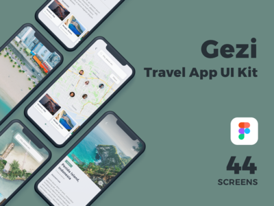 格子旅游App UI Kit(Gezi Travel App UI Kit)