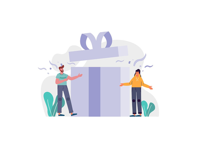 礼品盒图(Gift Box Illustration)