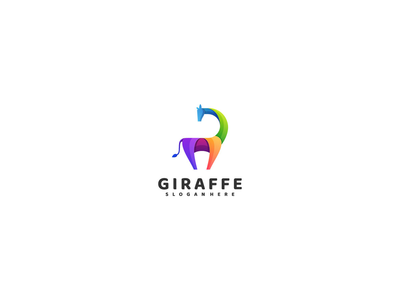 长颈鹿标志模板(Giraffe logo template)