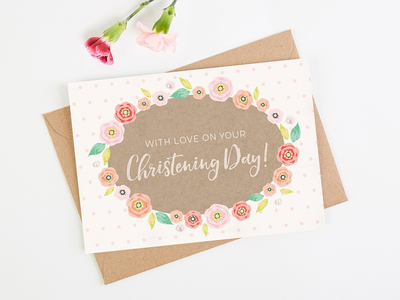 洗礼日卡(christening day card)