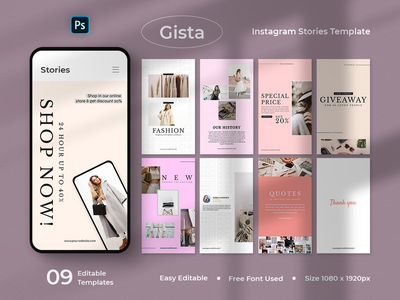 Gista - 时尚 Instagram 故事模板(Gista - Fashion Instagram Stories Template)