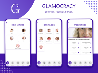 魅力应用 UI 设计(Glamocracy App UI Design)