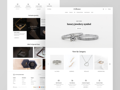 魅力珠宝店登陆页面(Glamour jewelry store landing page)