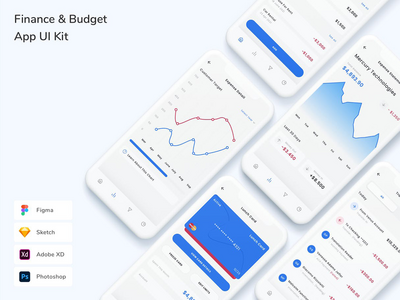 财务和预算应用程序 UI 套件(Finance & Budget App UI Kit)