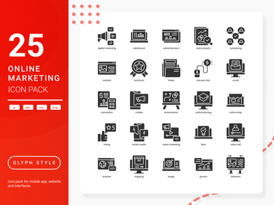 在线营销图标包(Online Marketing Icon Pack)
