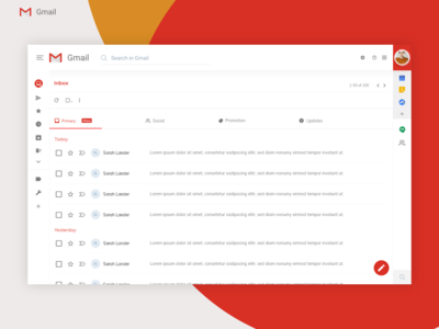Gmail 重新设计网页模板(Gmail Redesign web template)