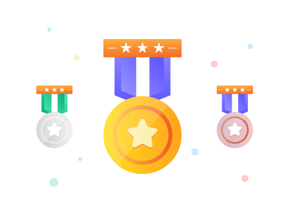 金，银，青铜图标(Gold, Silver, Bronze Icon)