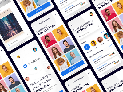 Google Duo - 通话、视频应用 UI 套件(Google Duo - Call, Video App UI Kit)