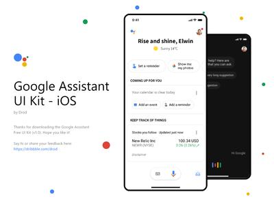 谷歌助理界面(Google Assistant UI)