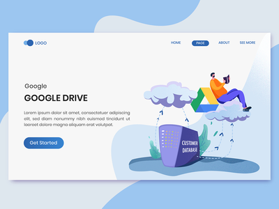 Google 云端硬盘营销登陆页面(Google Drive Marketing Landing Page)