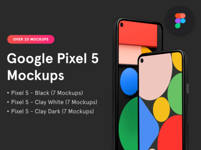 Google Pixel 5 Figma 模型(Google Pixel 5 Figma Mockups)