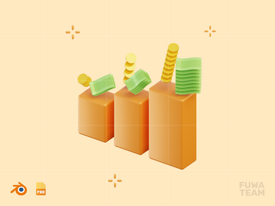 财务增长 - 3D 销售和营销插图包(Finance Growth - 3D Sale & Marketing Illustration Pack)