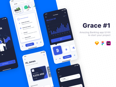 Grace - 银行应用程序 UI 套件 - #1(Grace - Banking App UI Kit - #1)