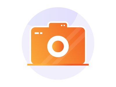 相机渐变图标(Camera Gradient Icon)