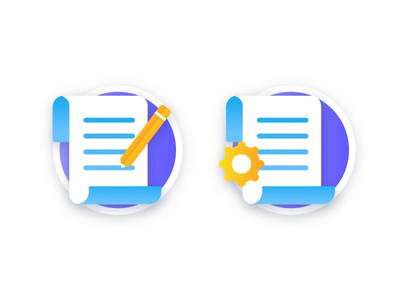 渐变主文件图标(Gradient primary file icon)