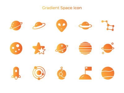 渐变空间图标(Gradient Space Icon)