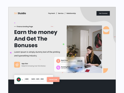 财务登陆页面(Finance landing Page)