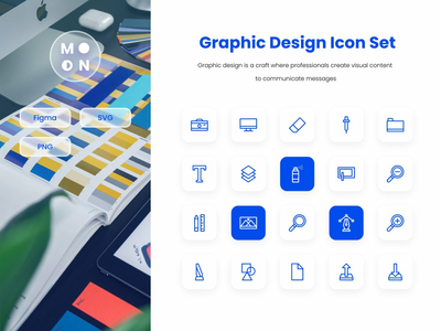 平面设计图标集(Graphic Design Icon Set)