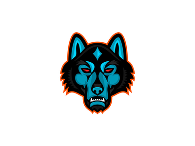 木材狼头体育吉祥物(Timber Wolf Head Sports Mascot)