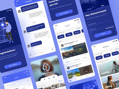 Graze Travel 应用程序 UI 套件(Graze Travel Application UI Kit)