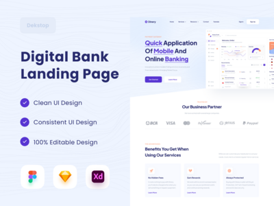 数字银行登陆页面(Digital Bank Landing Page)