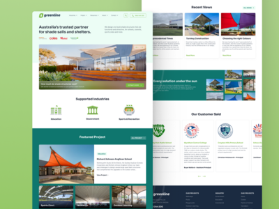 绿线登陆页面重新设计概念(Greenline Landing Page Redesign Concept)
