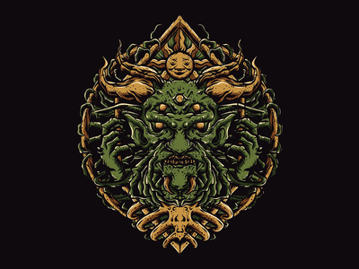 绿色怪物矢量(Green monster vector)