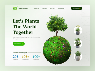 绿世界植物登陆页面(Green World Plant Landing Page)