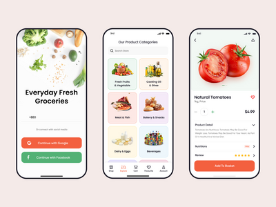 杂货App UI设计(Groceries App Ui Design)